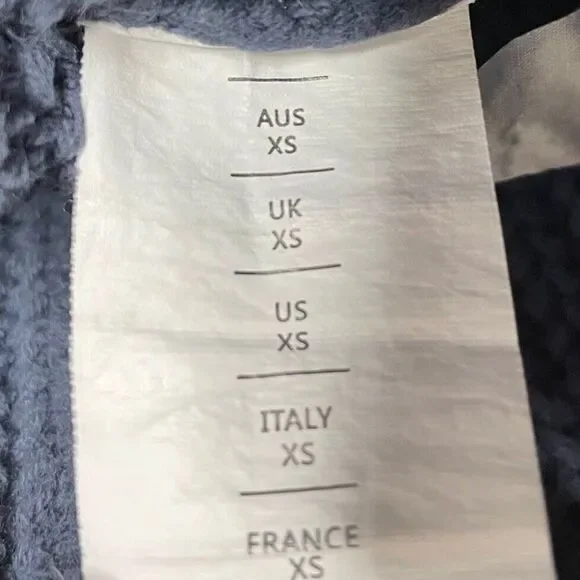 NICHOLAS Halter Dress Women XS Blue Knit Sweater Cotton Blend Mini - Picture 14 of 14